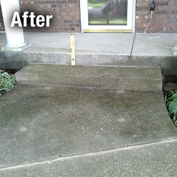 Johnson City Concrete Step Repair - After